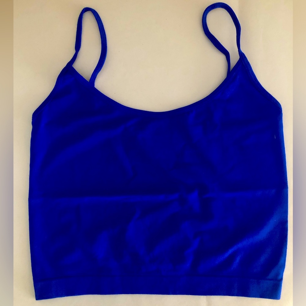 Cobalt Blue Seamless Crop Top
